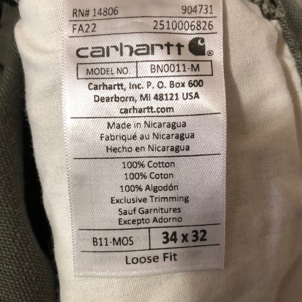 Carhartt Men's Green Work Pants - Picture 11 of 11